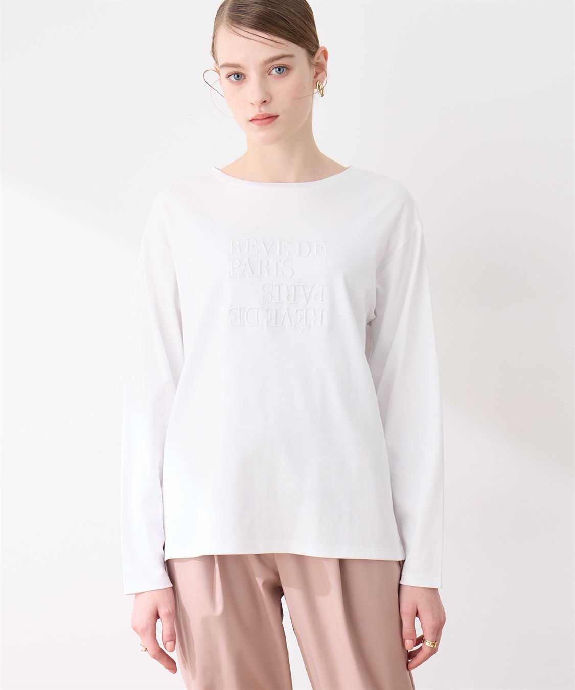 LE SOUK HOLIDAY 刺しゅうロングTシャツ_sub_2