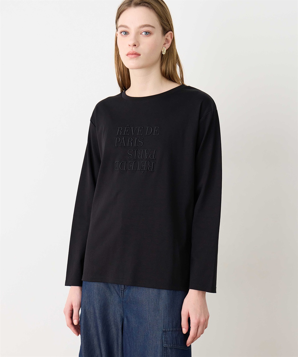 LE SOUK HOLIDAY 刺しゅうロングTシャツ_sub_3