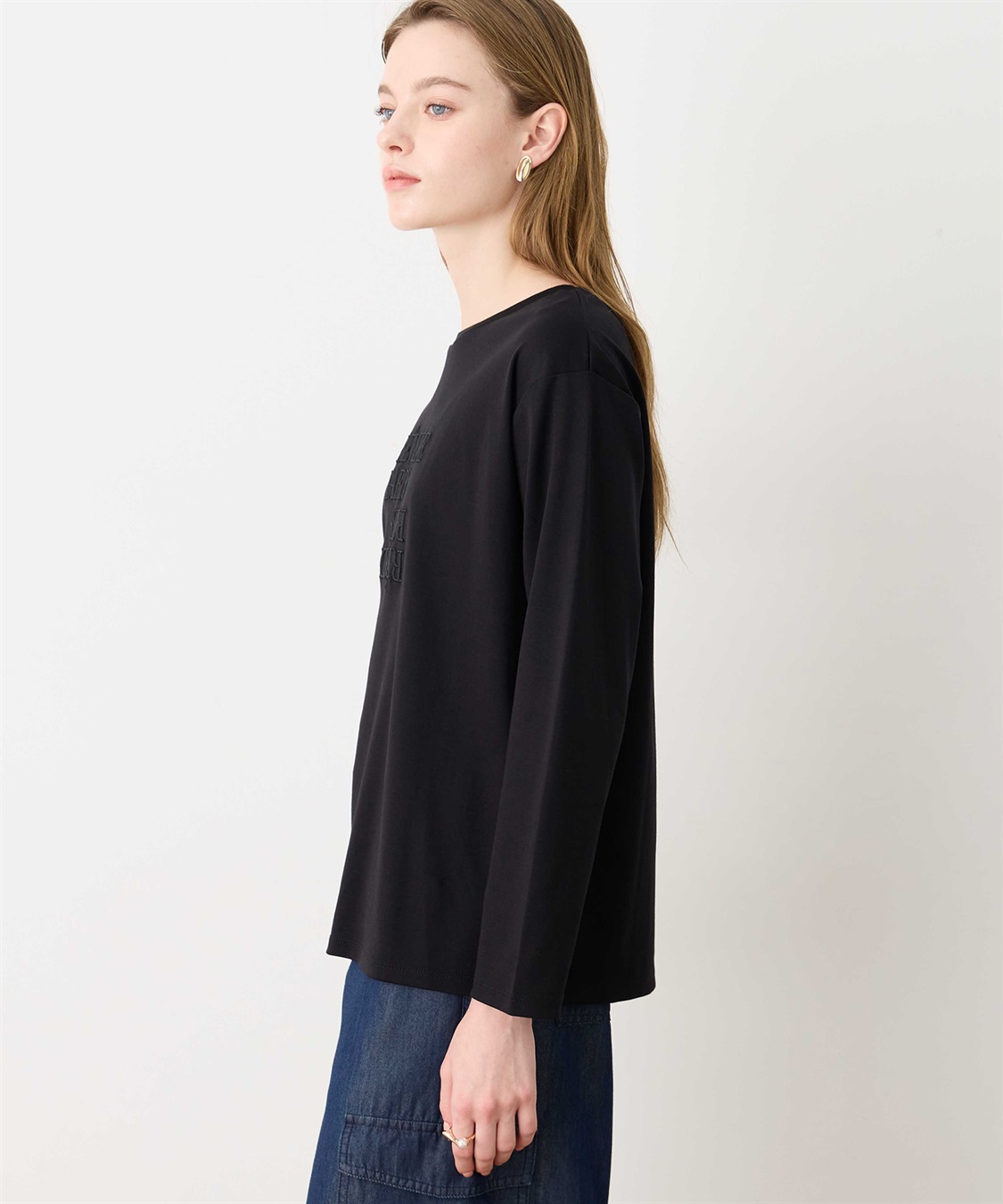 LE SOUK HOLIDAY 刺しゅうロングTシャツ_sub_4