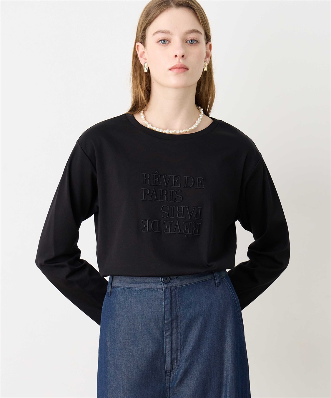 LE SOUK HOLIDAY 刺しゅうロングTシャツ_sub_6