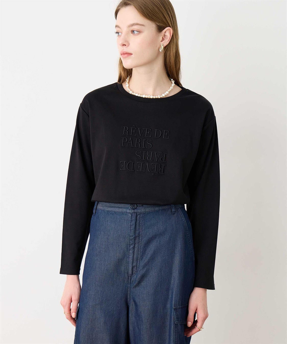 LE SOUK HOLIDAY 刺しゅうロングTシャツ_sub_7