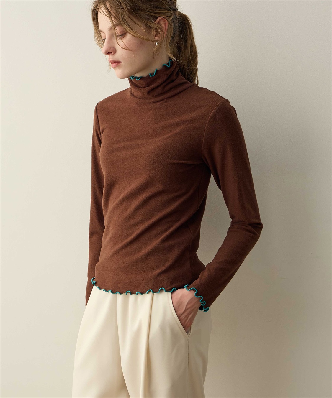 LE SOUK HOLIDAY メローハイネックプルオーバー（差し色）_sub_10