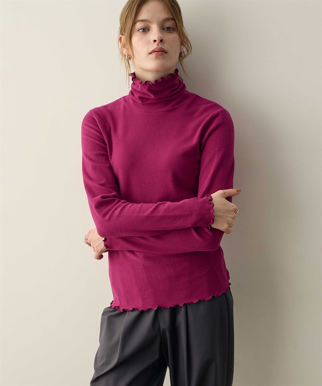 LE SOUK HOLIDAY メローハイネックプルオーバー（差し色）_sub_11