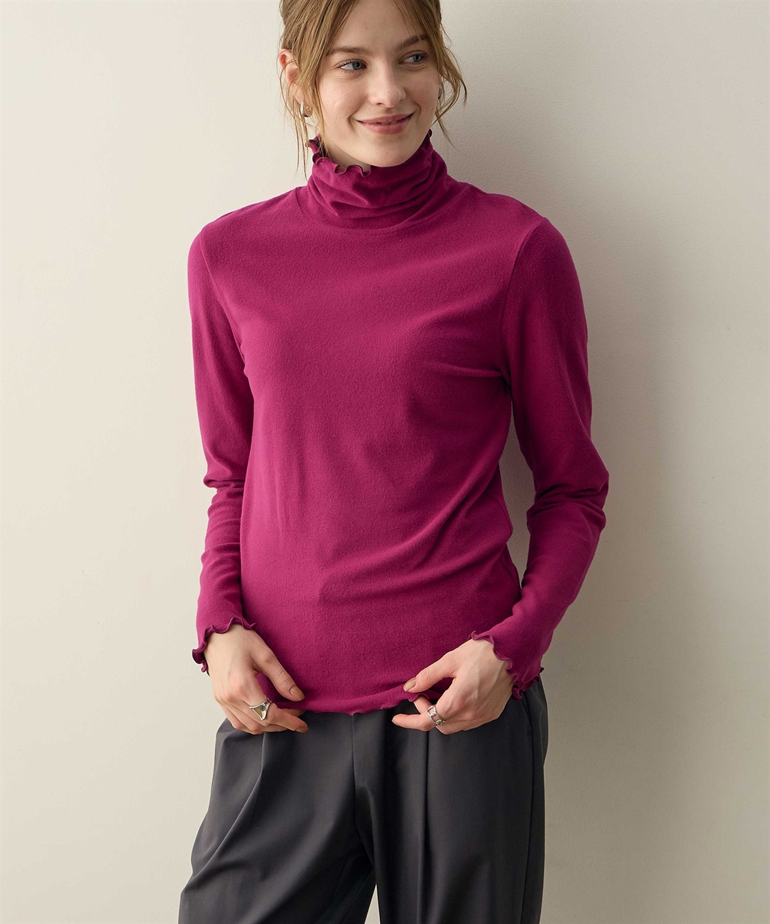 LE SOUK HOLIDAY メローハイネックプルオーバー（差し色）_sub_12