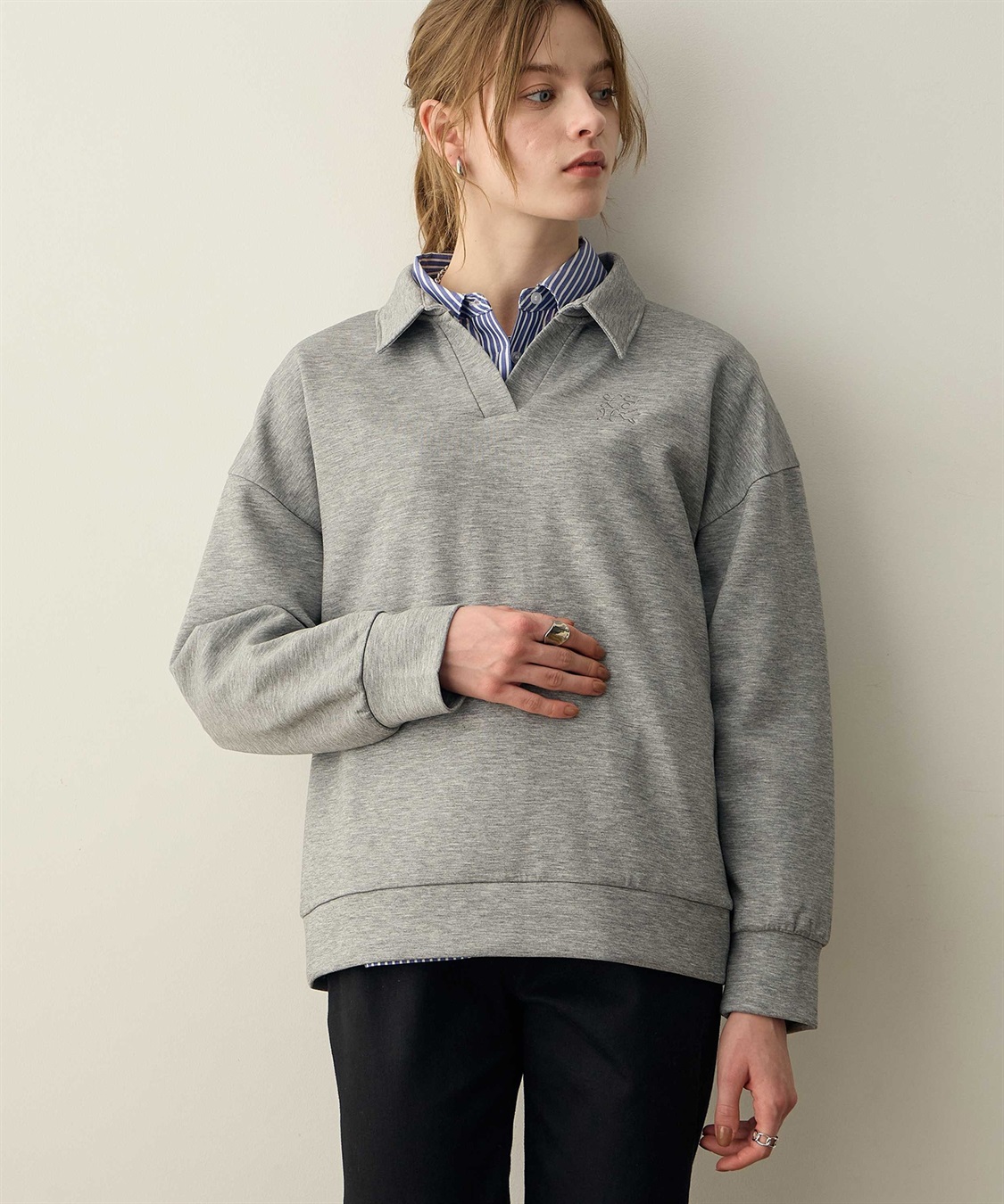 LE SOUK HOLIDAY ダンボールスキッパーネックプルオーバー_sub_3