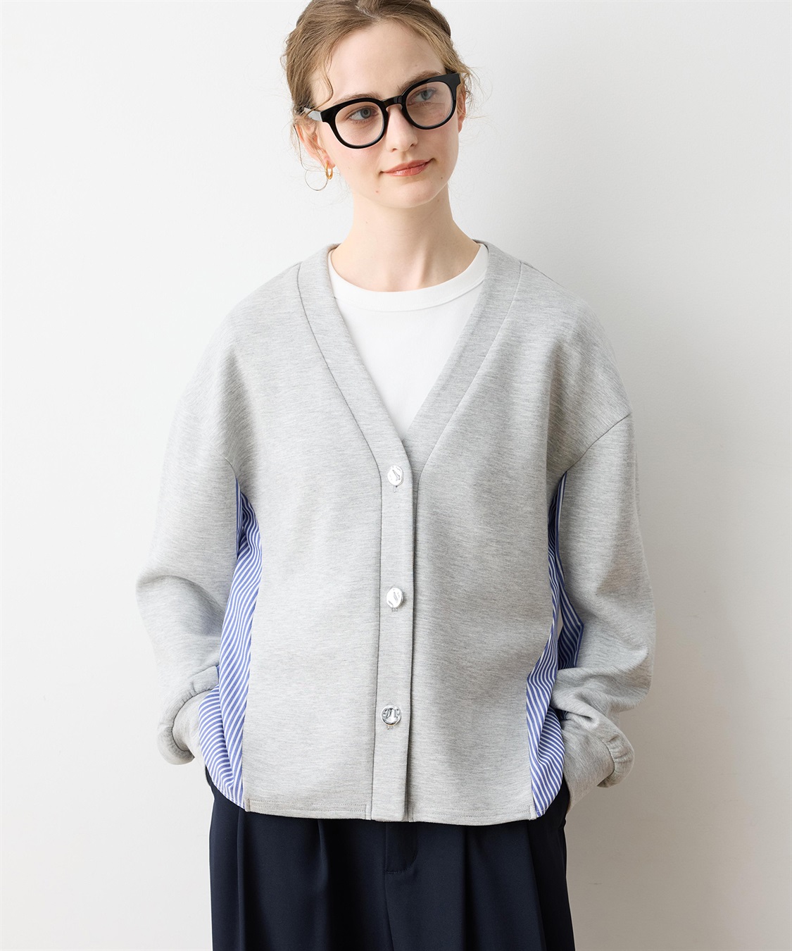 LE SOUK HOLIDAY 【WEB限定】Vネックドッキングカーディガン_sub_1