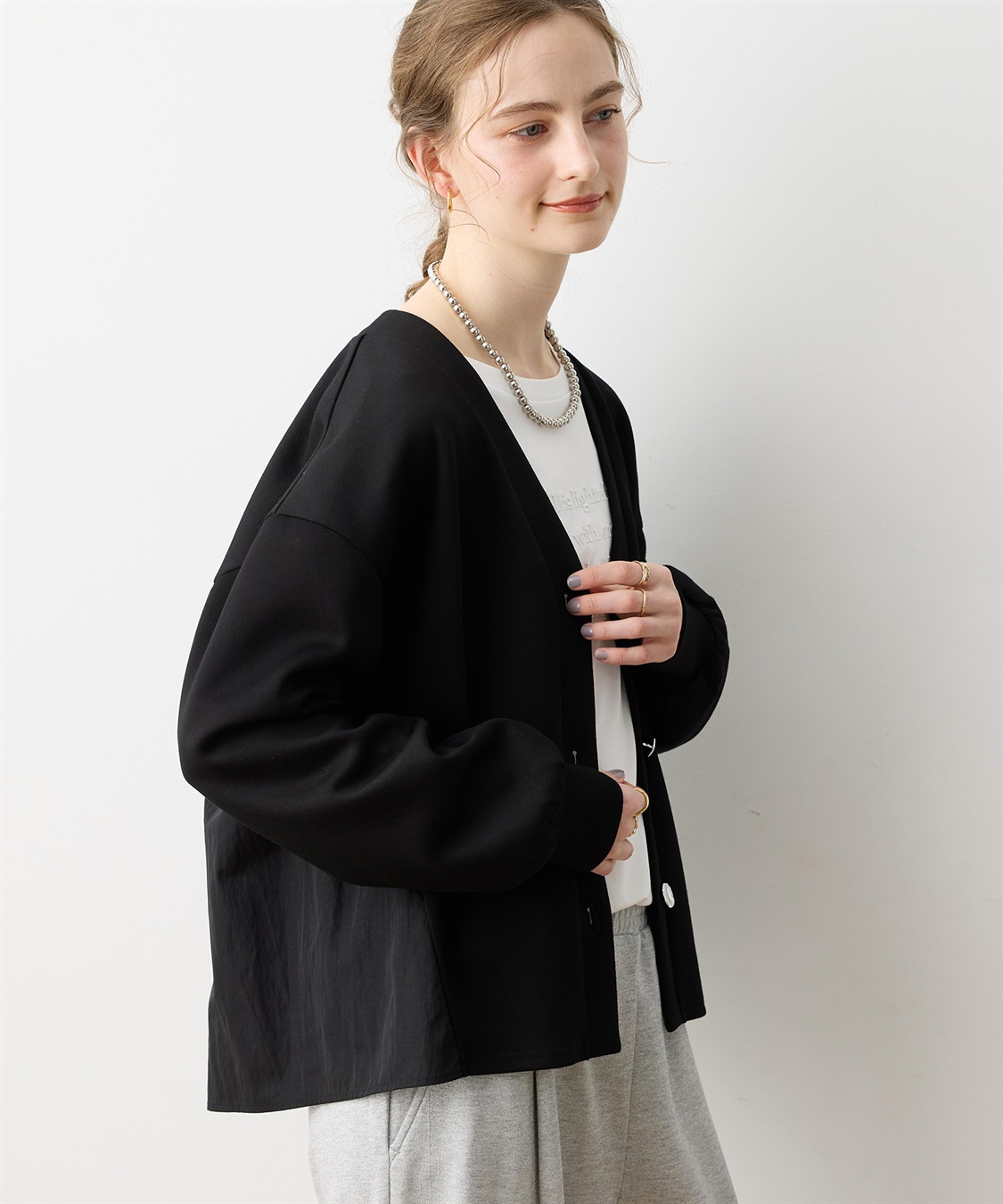 LE SOUK HOLIDAY 【WEB限定】Vネックドッキングカーディガン_sub_7