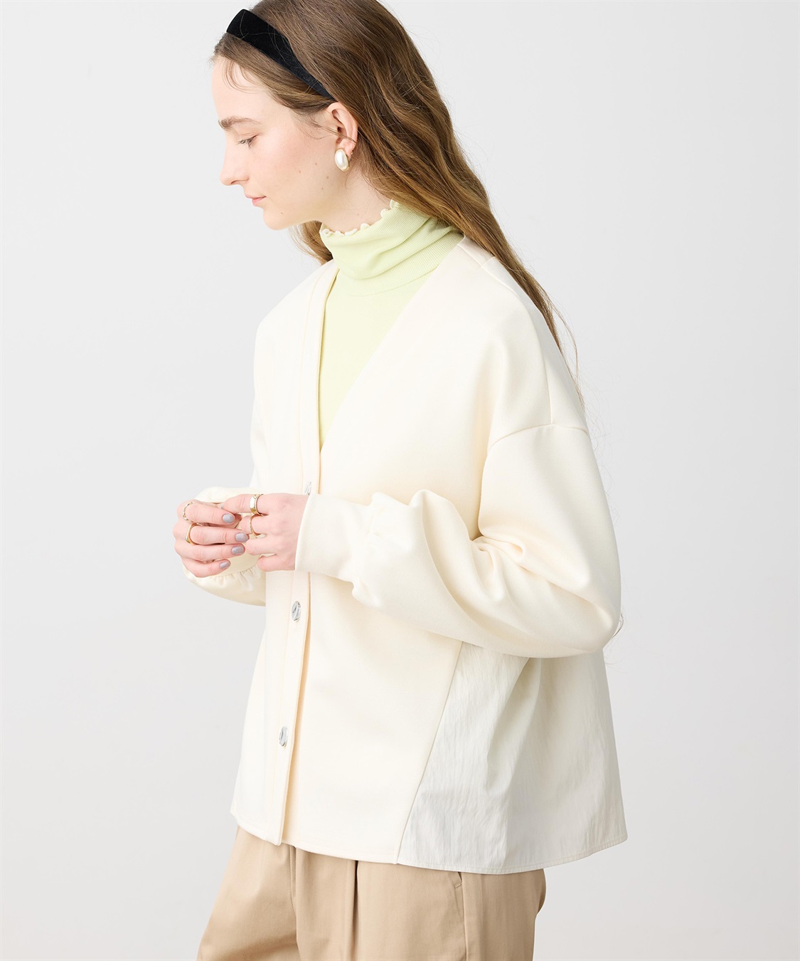 LE SOUK HOLIDAY 【WEB限定】Vネックドッキングカーディガン_sub_10