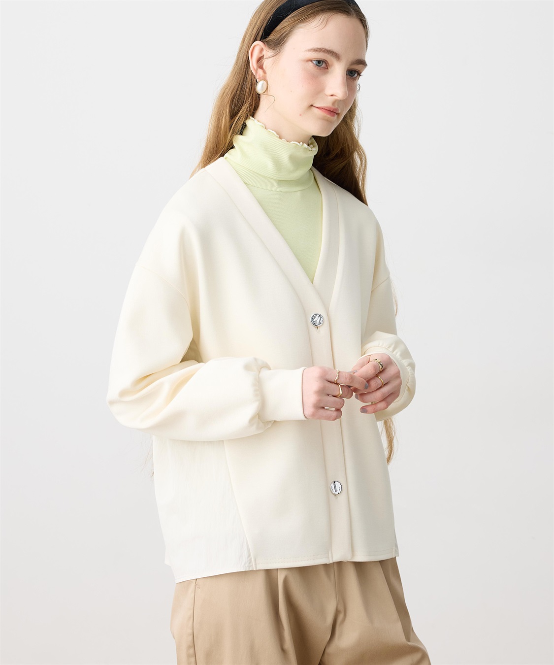 LE SOUK HOLIDAY 【WEB限定】Vネックドッキングカーディガン_sub_11