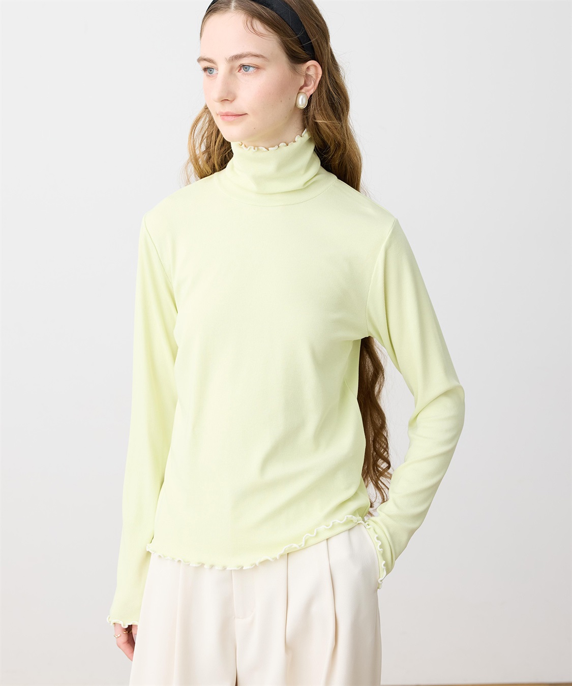 LE SOUK HOLIDAY バイカラーメローハイネックプルオーバー_sub_1