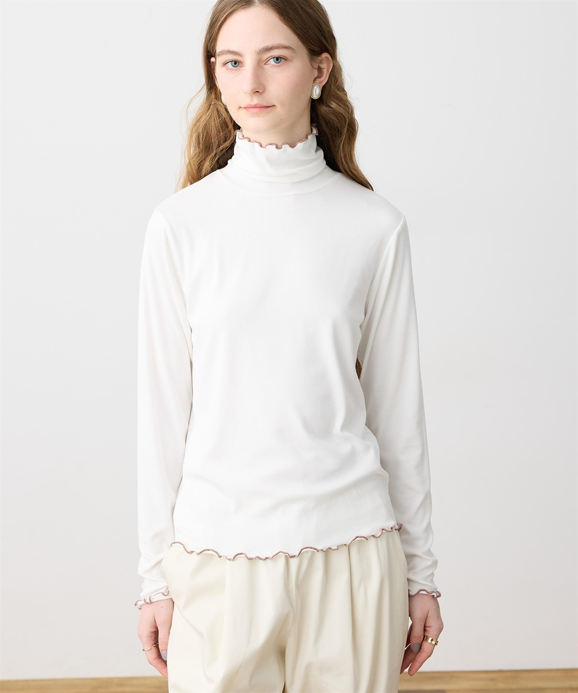 LE SOUK HOLIDAY バイカラーメローハイネックプルオーバー_sub_10