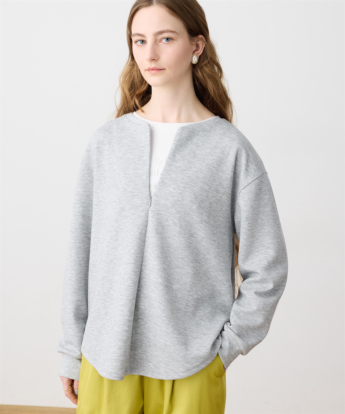 LE SOUK HOLIDAY ダンボールハーフジッププルオーバー_sub_6