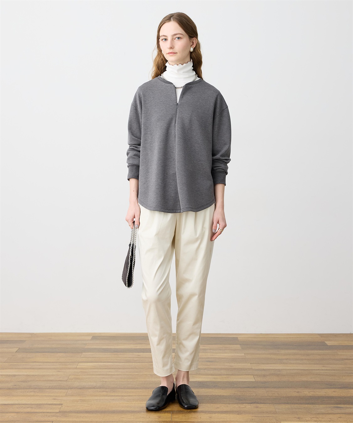 LE SOUK HOLIDAY ダンボールハーフジッププルオーバー_sub_12