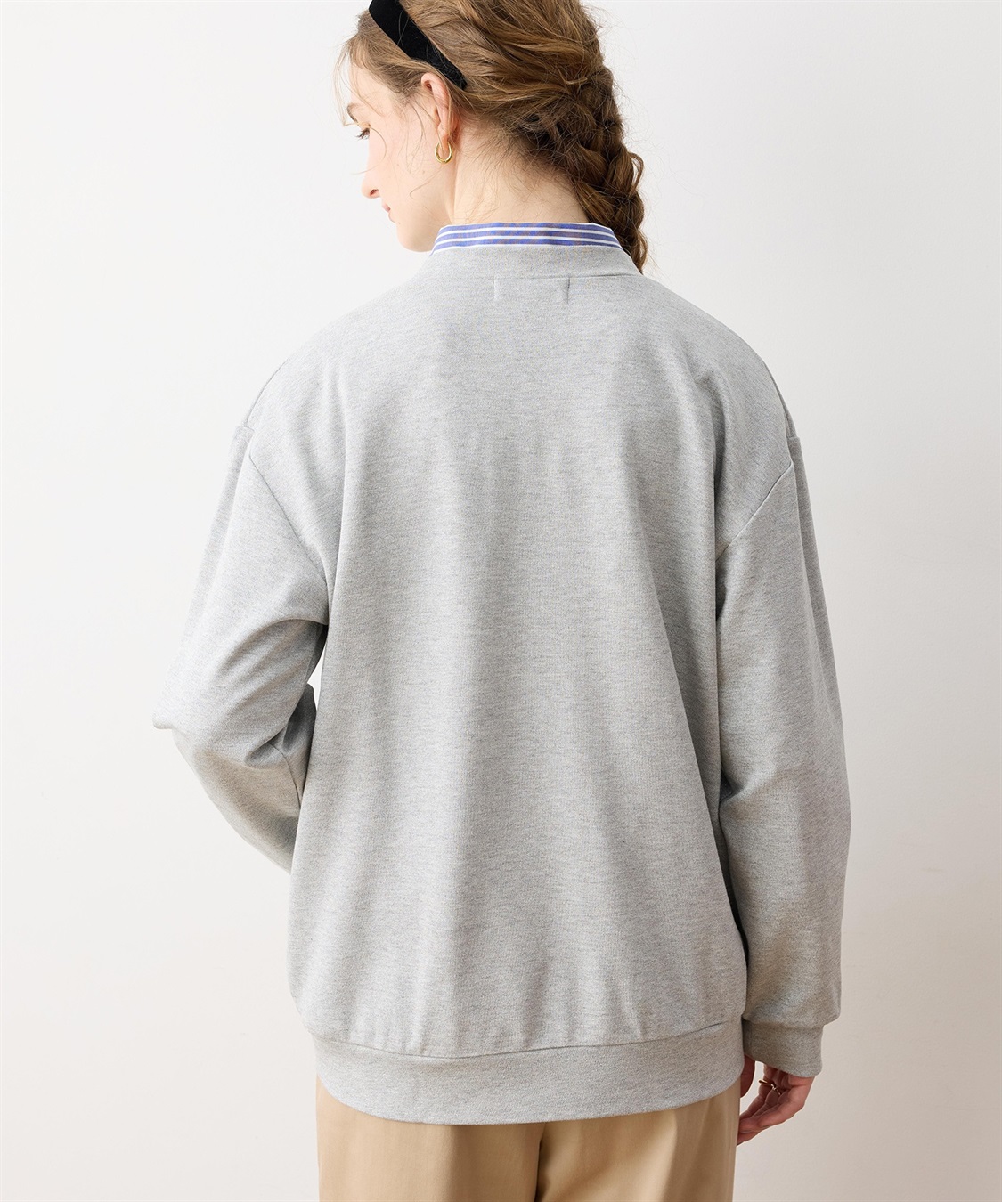 LE SOUK HOLIDAY 刺しゅうロゴスウェットライクプルオーバー_sub_4