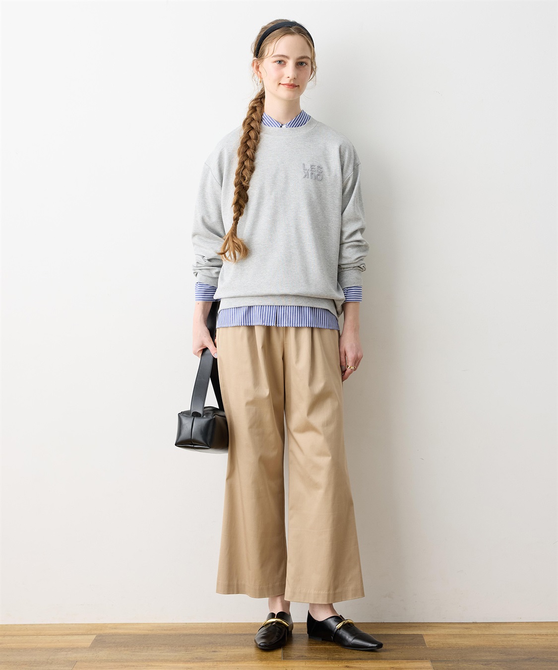 LE SOUK HOLIDAY 刺しゅうロゴスウェットライクプルオーバー_sub_5