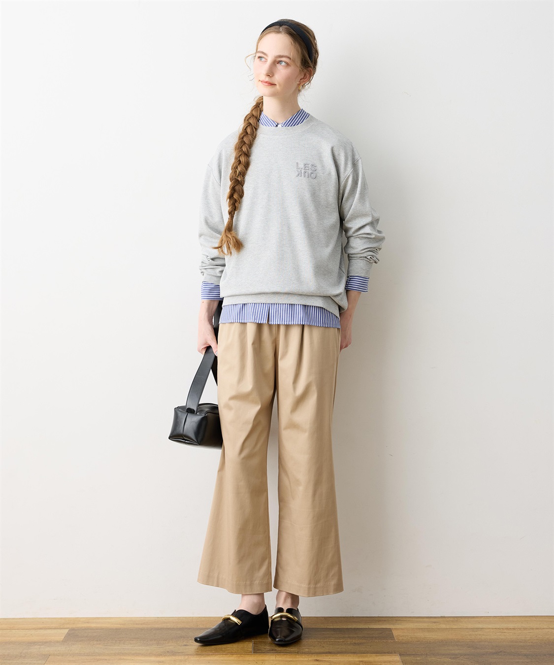 LE SOUK HOLIDAY 刺しゅうロゴスウェットライクプルオーバー_sub_6