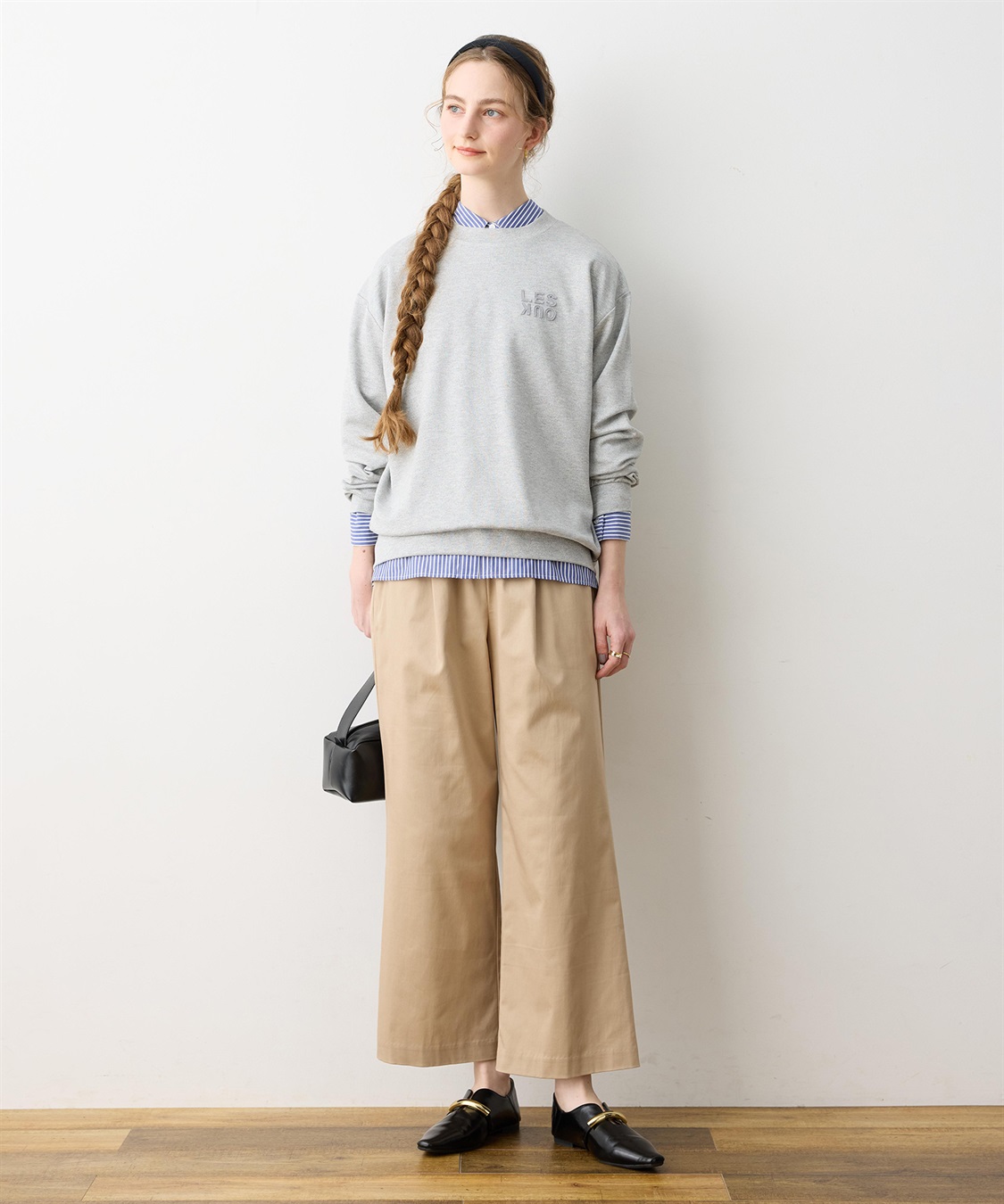 LE SOUK HOLIDAY 刺しゅうロゴスウェットライクプルオーバー_sub_9