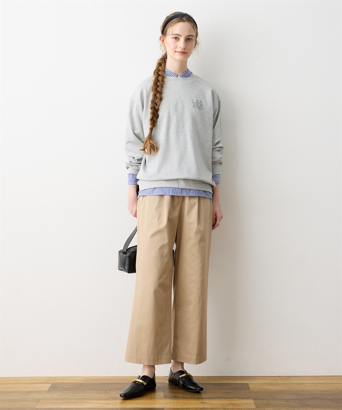 LE SOUK HOLIDAY 刺しゅうロゴスウェットライクプルオーバー_sub_10