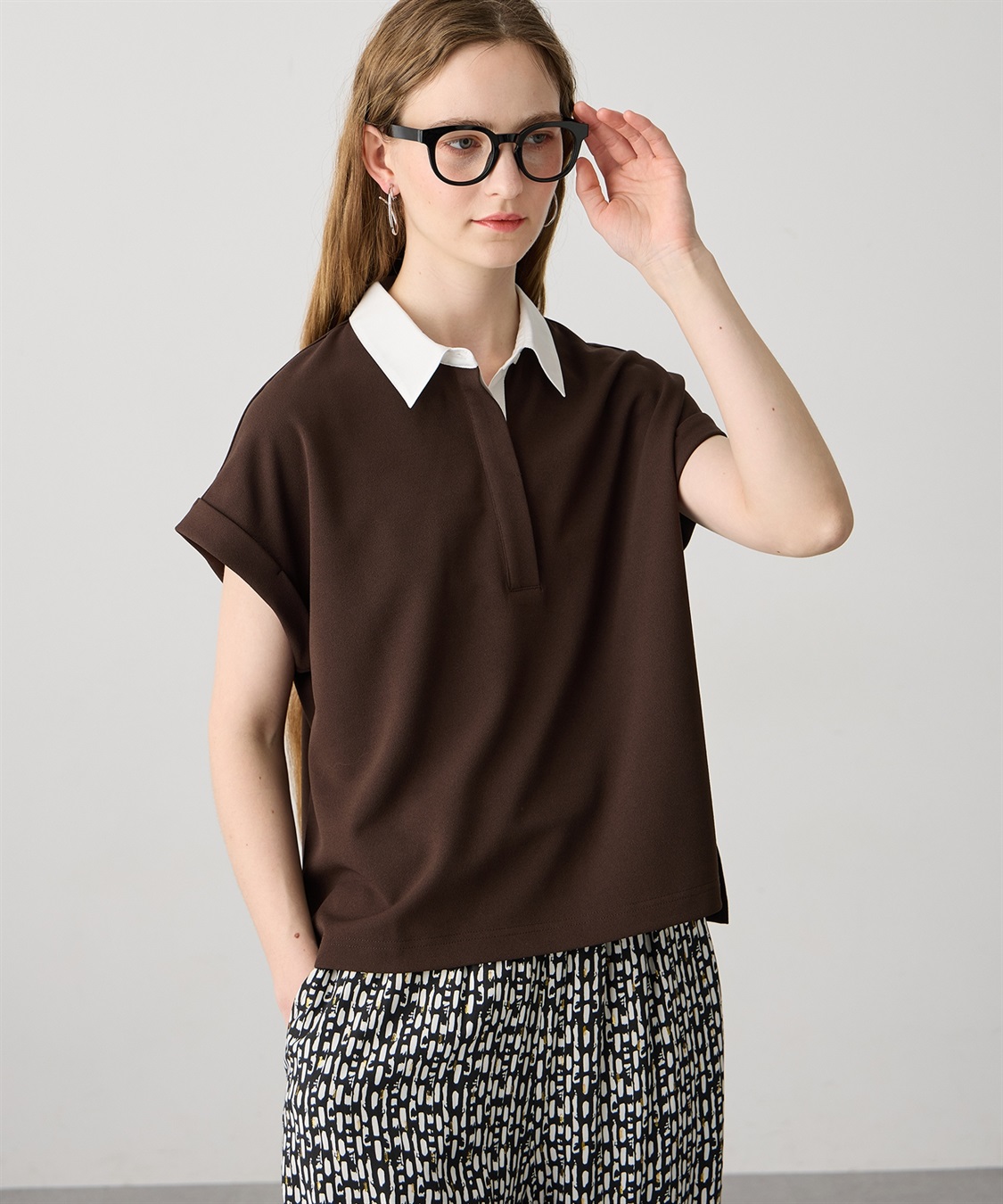 LE SOUK HOLIDAY 《WEB限定》配色衿カットジャガードプルオーバー_sub_1