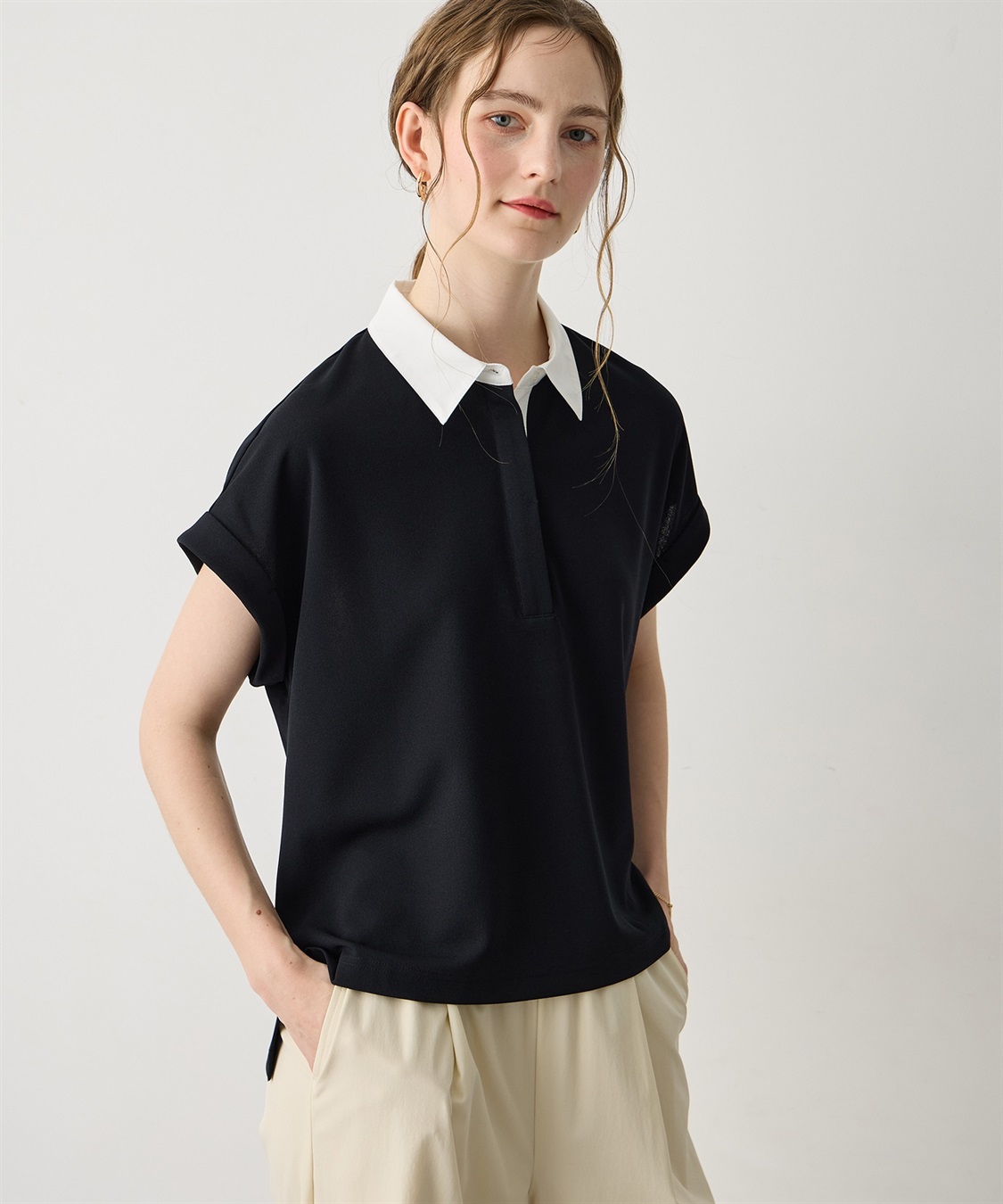 LE SOUK HOLIDAY 《WEB限定》配色衿カットジャガードプルオーバー_sub_5