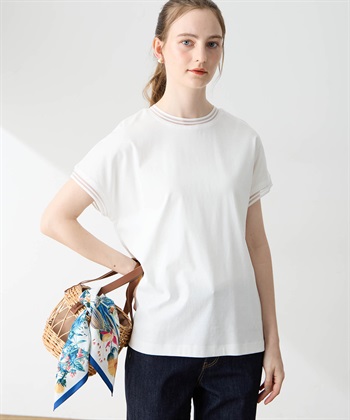 LE SOUK HOLIDAY メッシュテープスムースTシャツ【接触冷感・吸水速乾】_subthumb_4