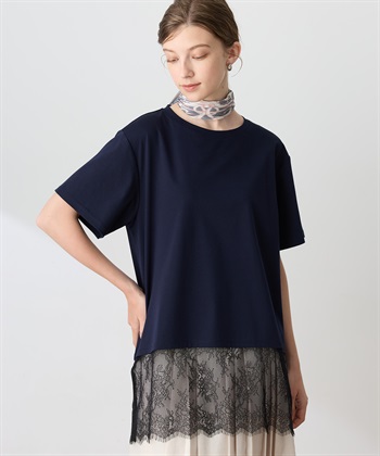 LE SOUK HOLIDAY 裾レースドッキングTシャツ【接触冷感】_subthumb_3