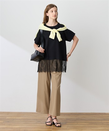 LE SOUK HOLIDAY 裾レースドッキングTシャツ【接触冷感】_subthumb_7