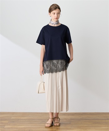 LE SOUK HOLIDAY 裾レースドッキングTシャツ【接触冷感】_subthumb_9