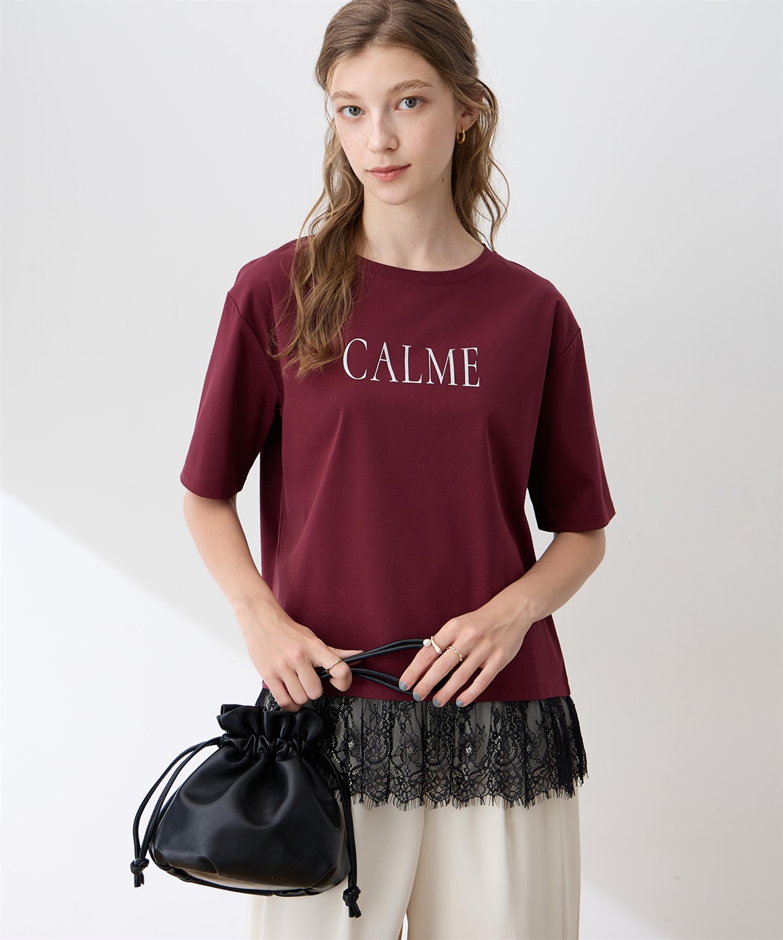 LE SOUK HOLIDAY レースドッキングプリントTシャツ【接触冷感・吸水速乾】_sub_2