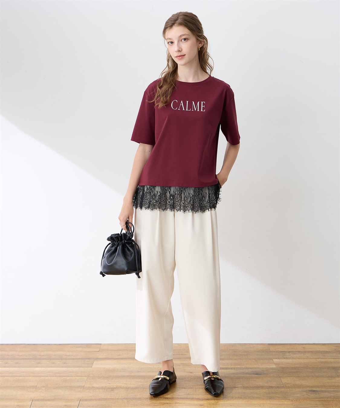 LE SOUK HOLIDAY レースドッキングプリントTシャツ【接触冷感・吸水速乾】_sub_4
