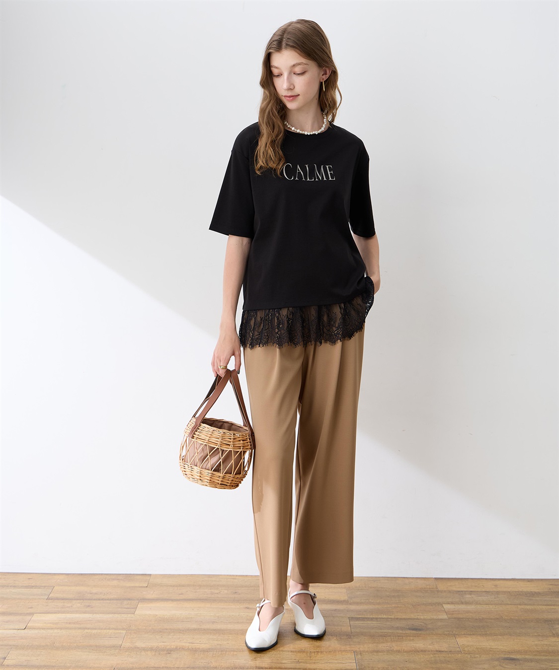 LE SOUK HOLIDAY レースドッキングプリントTシャツ【接触冷感・吸水速乾】_sub_6
