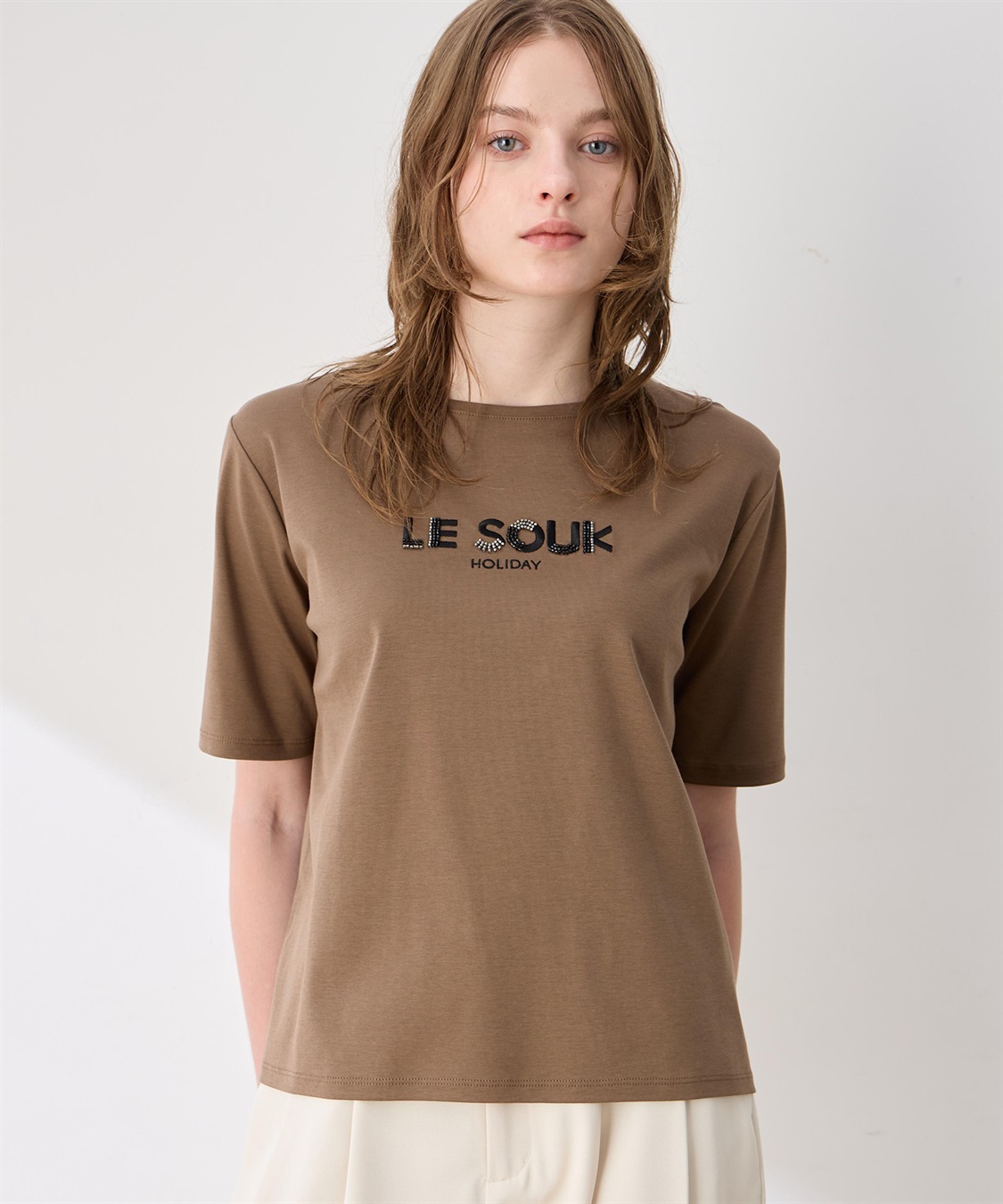 LE SOUK HOLIDAY ビーズ刺しゅうTシャツ【接触冷感・吸水速乾】_sub_1