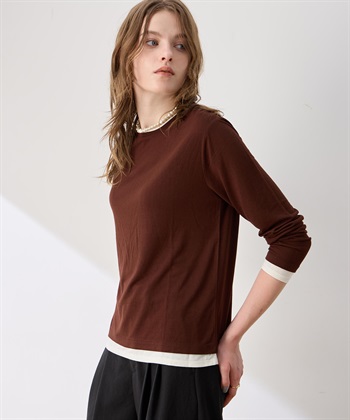 LE SOUK HOLIDAY レイヤード風クルーネックTシャツ_subthumb_7