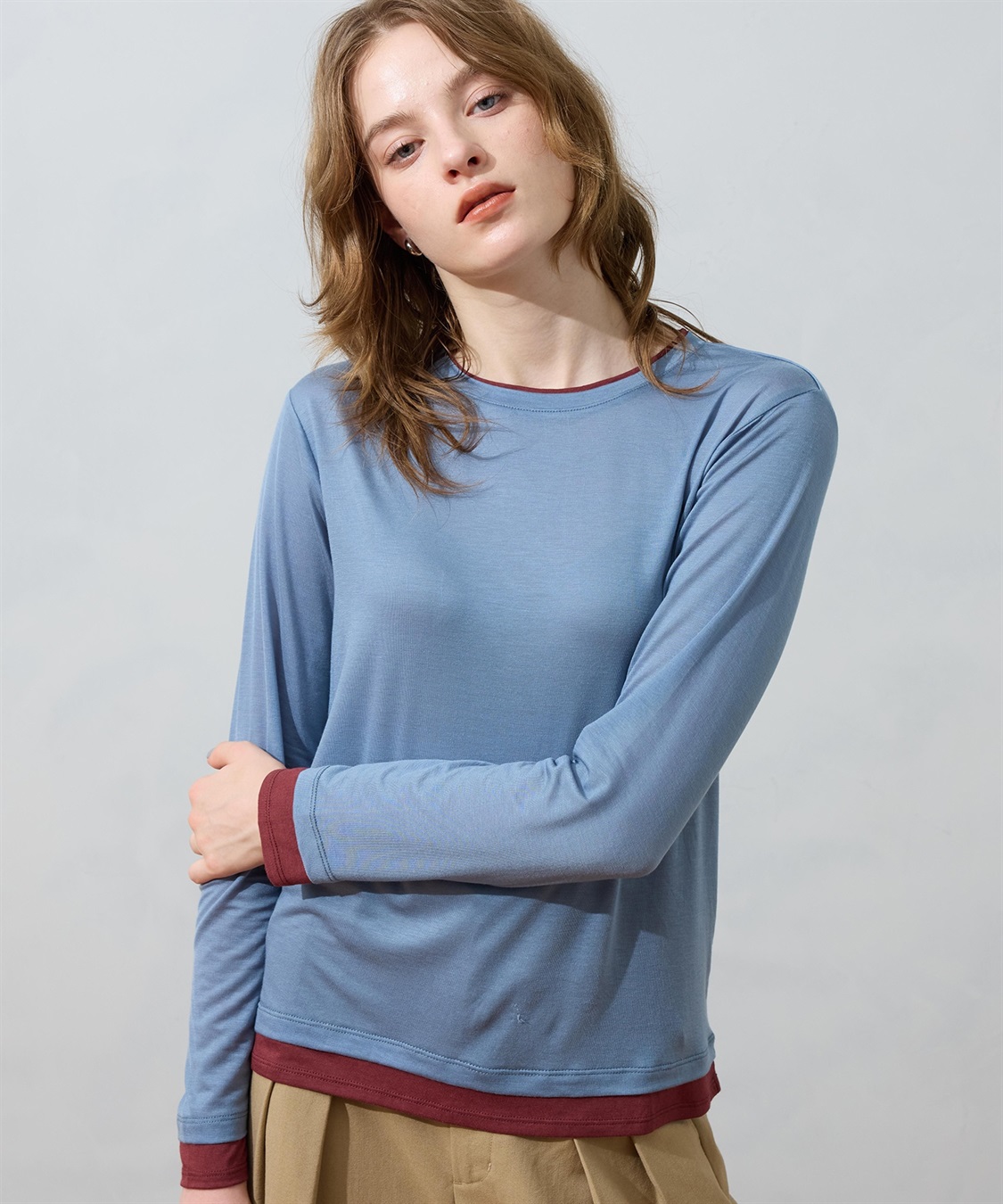 LE SOUK HOLIDAY レイヤード風クルーネックTシャツ_sub_12