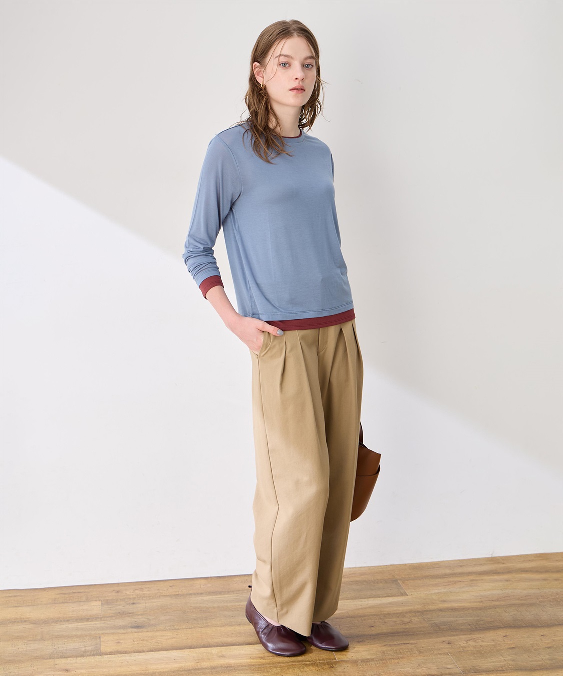 LE SOUK HOLIDAY レイヤード風クルーネックTシャツ_sub_15