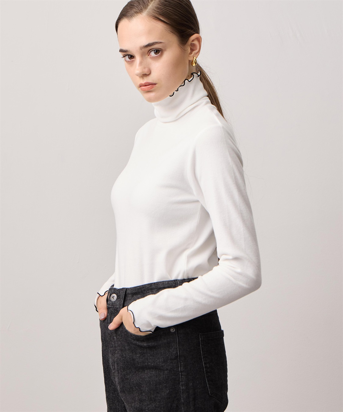 LE SOUK HOLIDAY メローハイネック起毛ロングTシャツ【吸湿発熱・ベーシックカラー】_sub_5