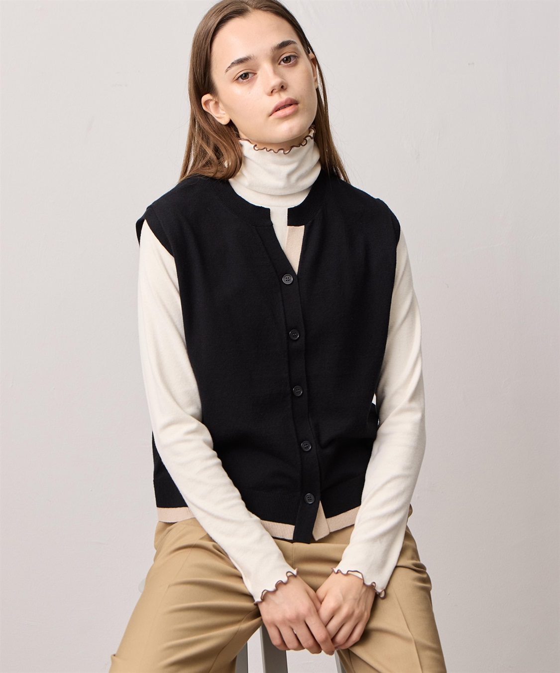 LE SOUK HOLIDAY メローハイネック起毛ロングTシャツ【吸湿発熱・ベーシックカラー】_sub_11