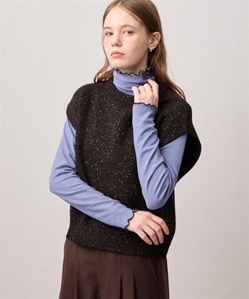 LE SOUK HOLIDAY メローハイネック起毛ロングTシャツ【吸湿発熱・アクセントカラー】_subthumb_6