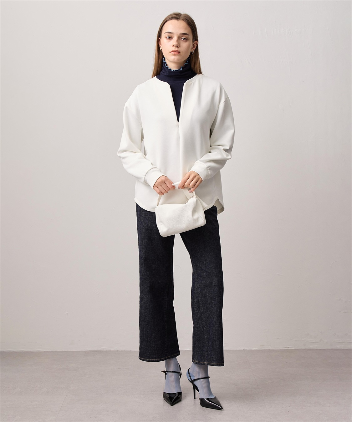 LE SOUK HOLIDAY メローハイネック起毛ロングTシャツ【吸湿発熱・アクセントカラー】_sub_14
