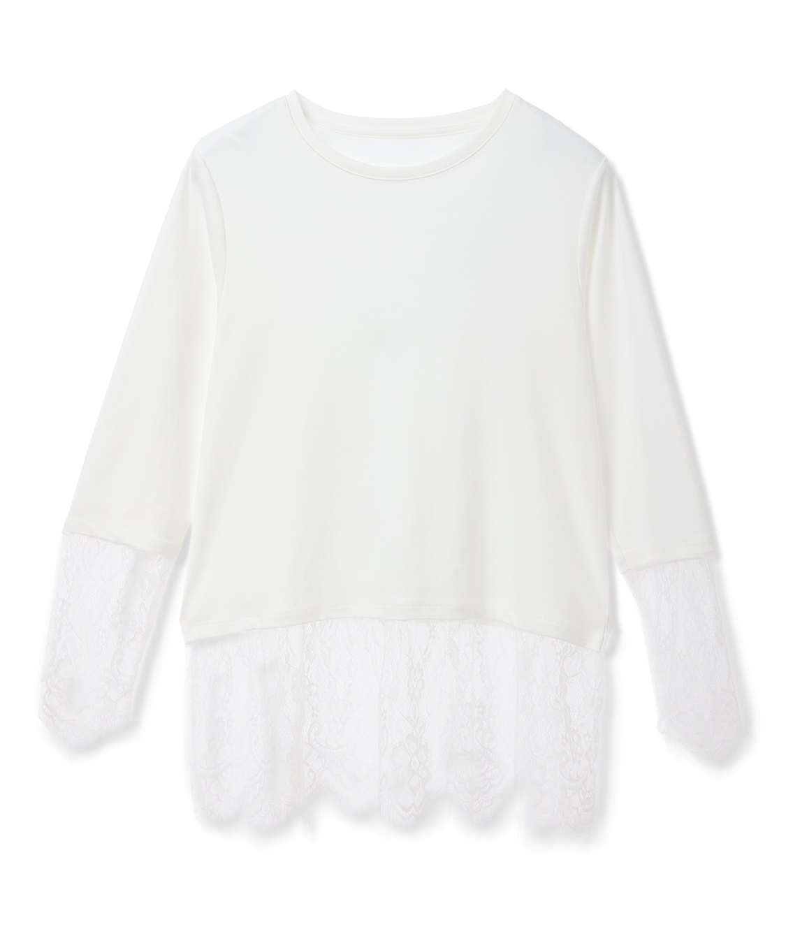 LE SOUK HOLIDAY レースレイヤードロングTシャツ_sub_16