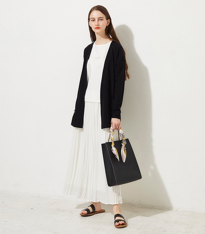 LE SOUK HOLIDAY ミドル丈ノーボタンカーデ_sub_1