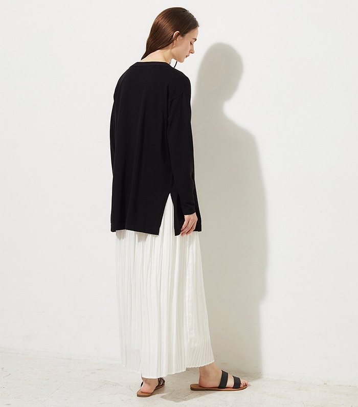 LE SOUK HOLIDAY ミドル丈ノーボタンカーデ_sub_3