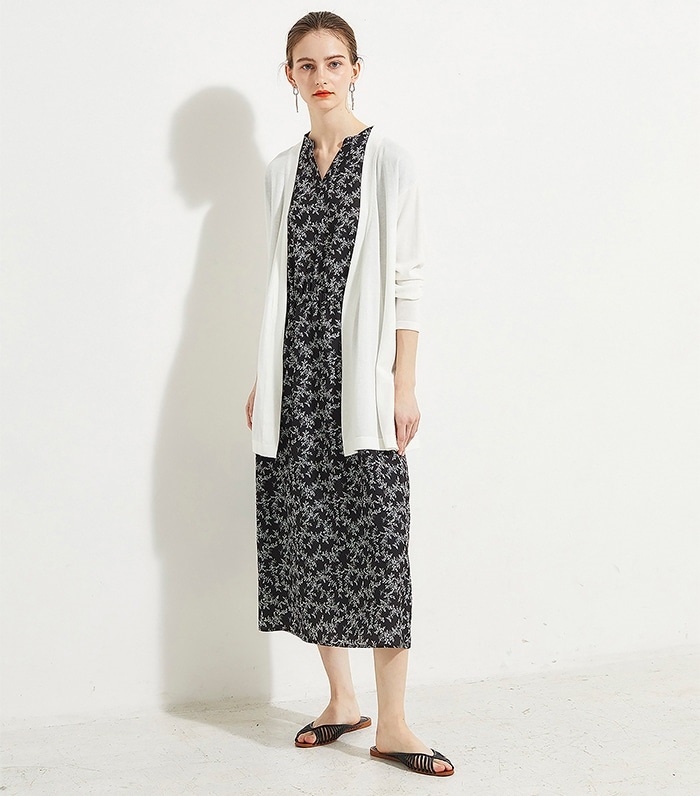 LE SOUK HOLIDAY ミドル丈ノーボタンカーデ_sub_5