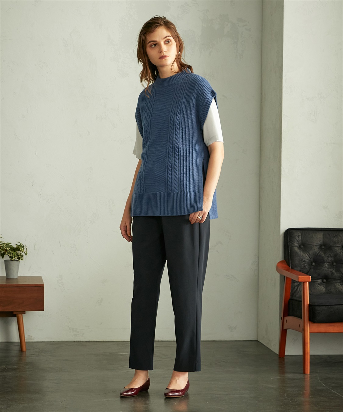 LE SOUK HOLIDAY ケーブルニットベスト_sub_6