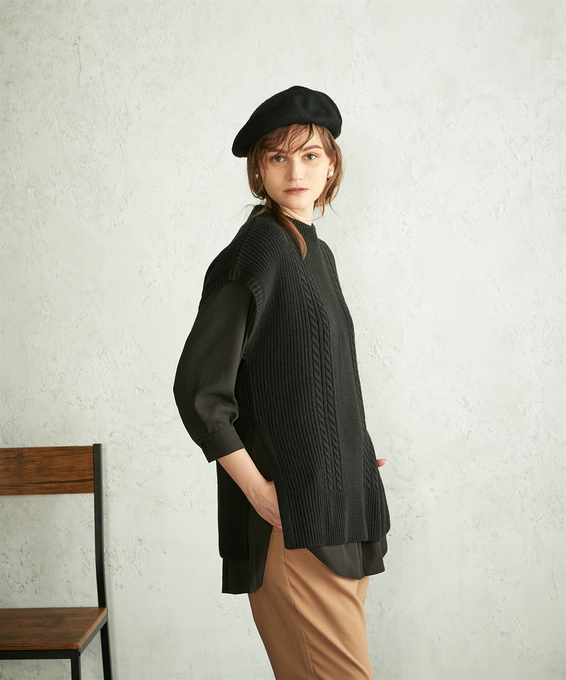 LE SOUK HOLIDAY ケーブルニットベスト_sub_10