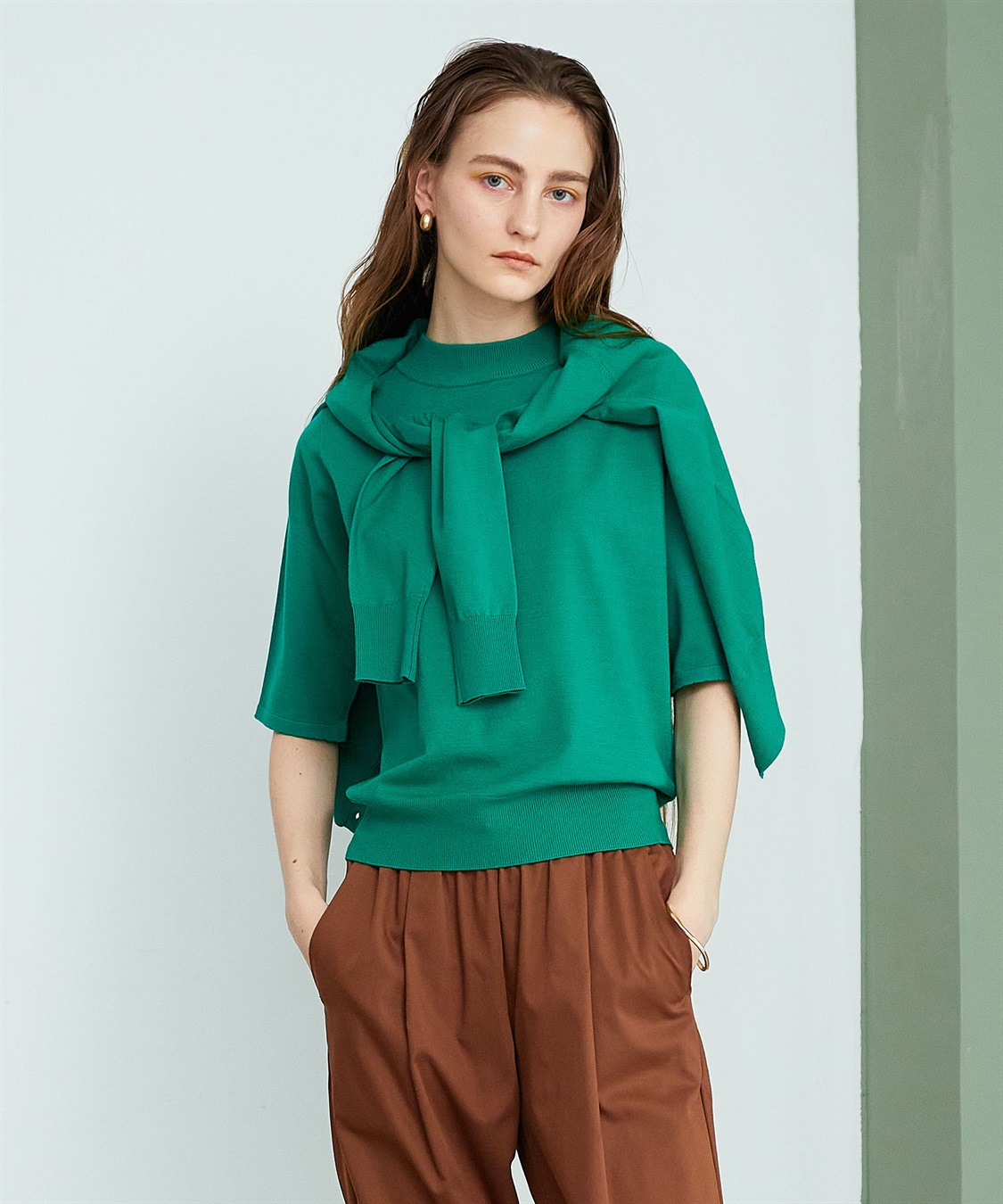 【関税込み】LE17SEPTEMBRE ネイビー Layered Neck プルオーバー LE17SEPTEMBRE