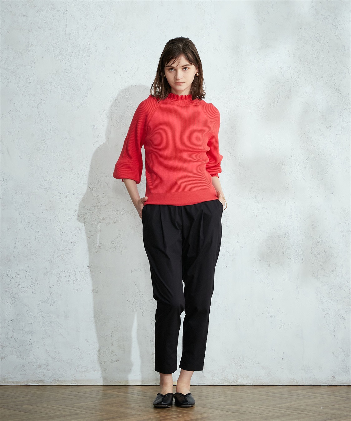 LE SOUK HOLIDAY フリルネックニットプルオーバー_sub_7