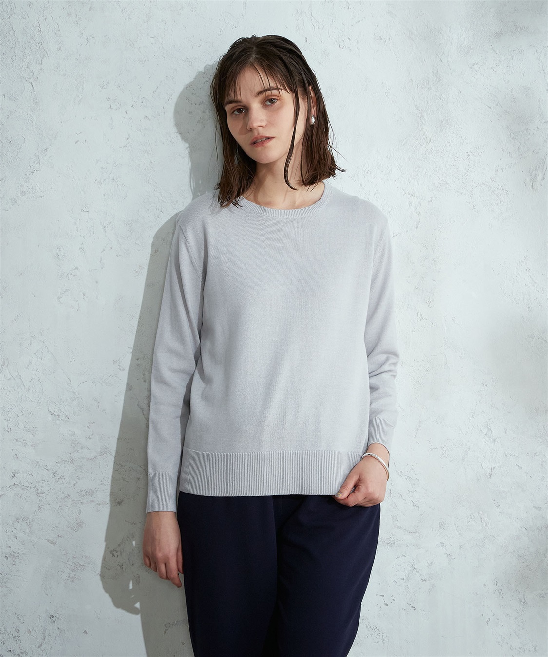 レースつけ衿ニットプルオーバー LE SOUK HOLIDAY｜クロスプラス公式