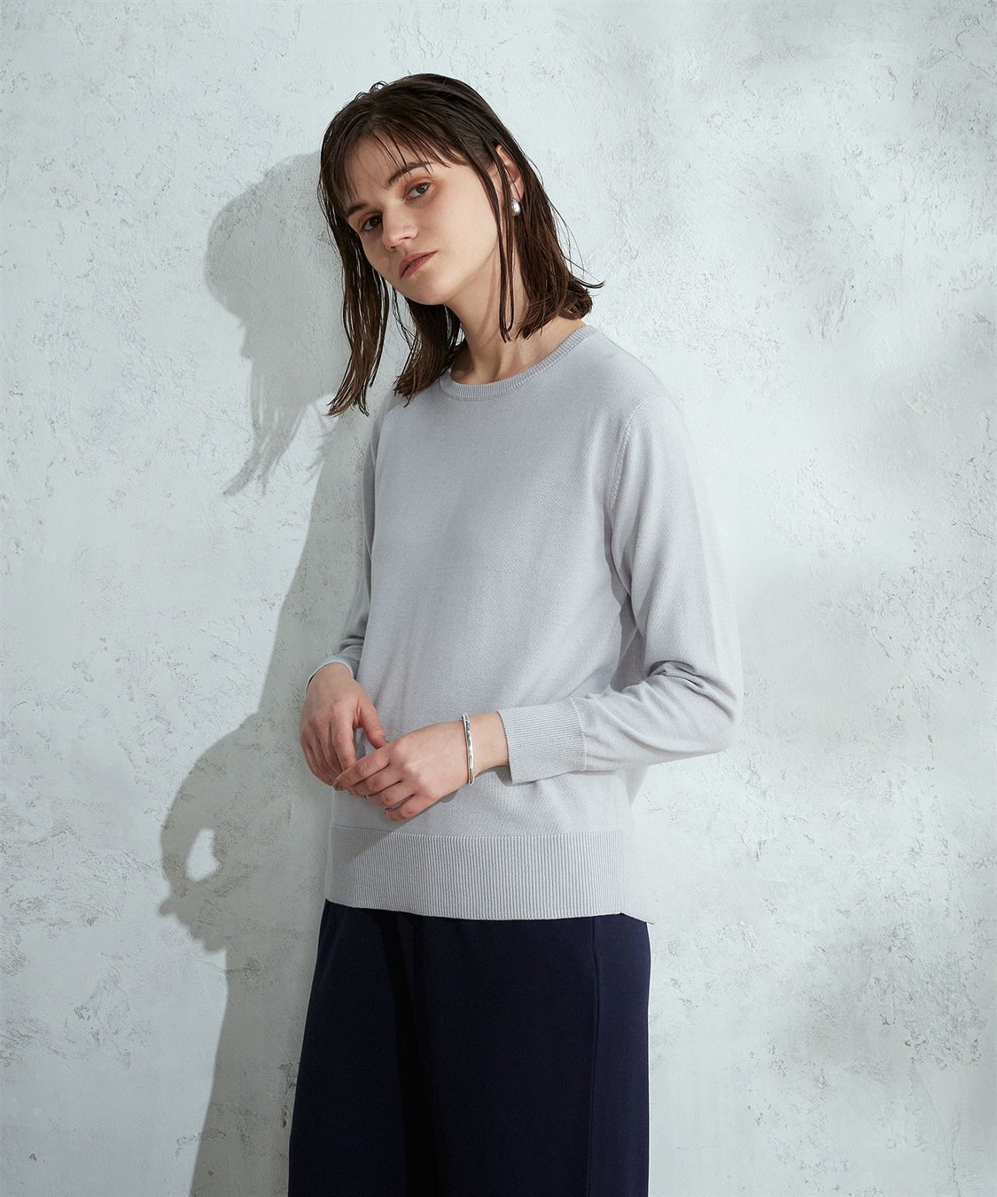 レースつけ衿ニットプルオーバー LE SOUK HOLIDAY｜クロスプラス公式