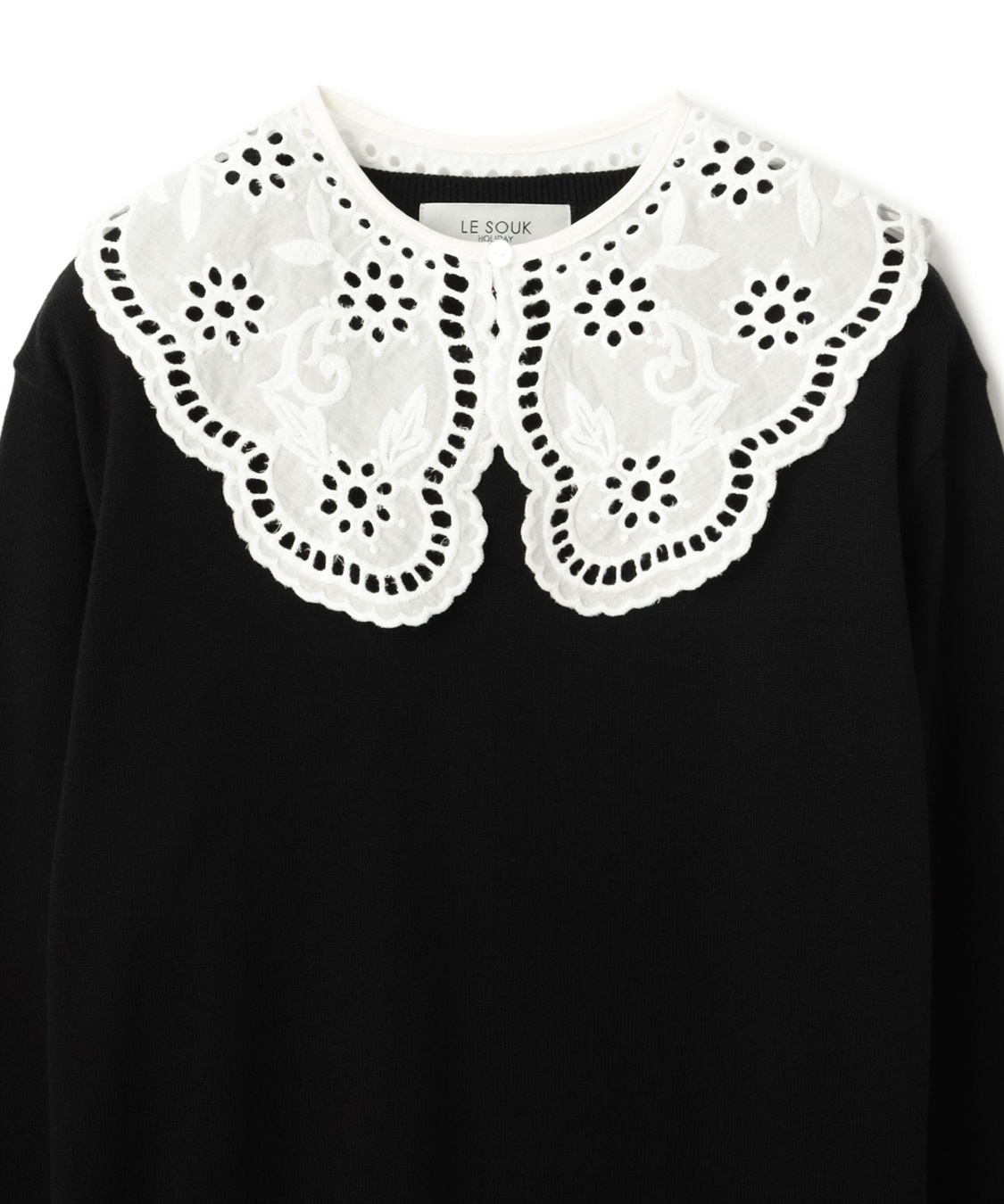 LE SOUK HOLIDAY レースつけ衿ニットプルオーバー_sub_16